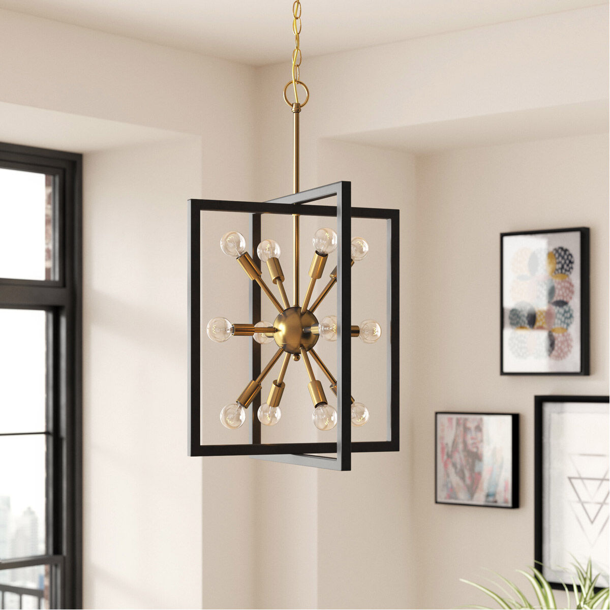 Warm brass pendant light outlet